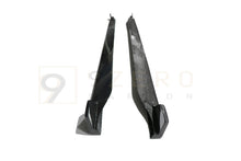 Load image into Gallery viewer, CARBON FIBER SIDE SKIRT EXTENSIONS (FORD MUSTANG ECOBOOST & GT 2018-2023)