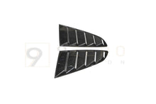 Load image into Gallery viewer, CARBON FIBER REAR SIDE WINDOW VENT LOUVERS (FORD MUSTANG ECOBOOST & GT 2018-2023)