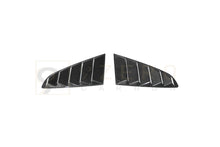 Load image into Gallery viewer, CARBON FIBER REAR SIDE WINDOW VENT LOUVERS (FORD MUSTANG ECOBOOST & GT 2018-2023)