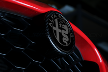 Load image into Gallery viewer, CARBON FIBER ALFA ROMEO FRONT EMBLEM COVER (ALFA ROMEO GIULIA 2.0L & GIULIA 2.9L QV)