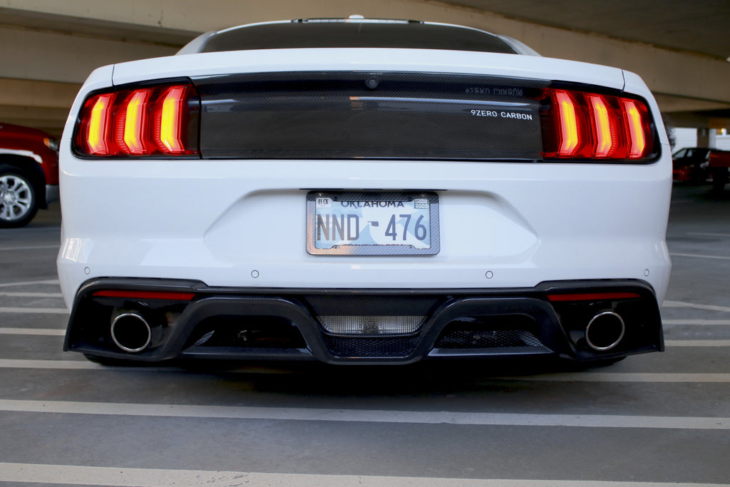 CARBON FIBER REAR DIFFUSER QUAD/DUAL EXIT EXHAUST (FORD MUSTANG ECOBOOST 2018-2023)