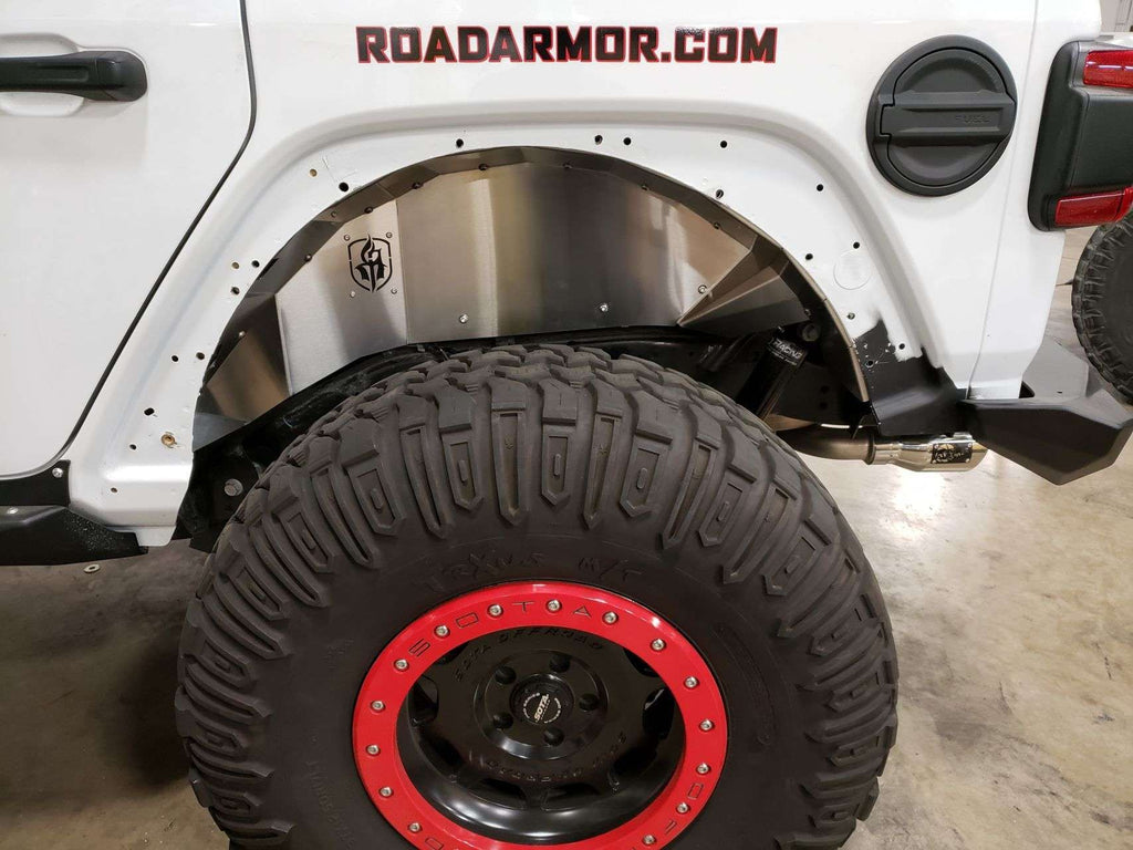 ROAD ARMOR - Stealth Rear Fender Liner - Raw Stainless Steel - JEEP WRANGLER JL