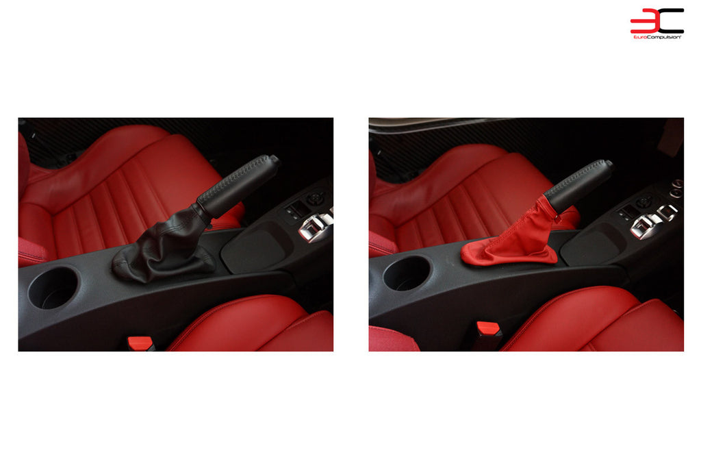 GENUINE ALFA ROMEO 4C RED LEATHER E-BRAKE BOOT - EUROCOMPULSION