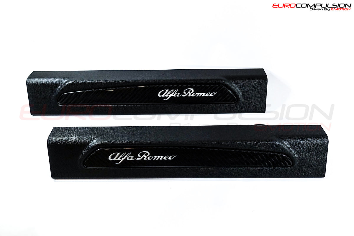 GENUINE ALFA ROMEO CARBON FIBER LIGHTED DOOR SILL (ALFA ROMEO
