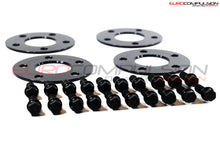 Load image into Gallery viewer, OTIS LA BLACK WHEEL SPACER KIT 5MM/5MM (ALFA ROMEO GIULIA 2.9L) - EUROCOMPULSION