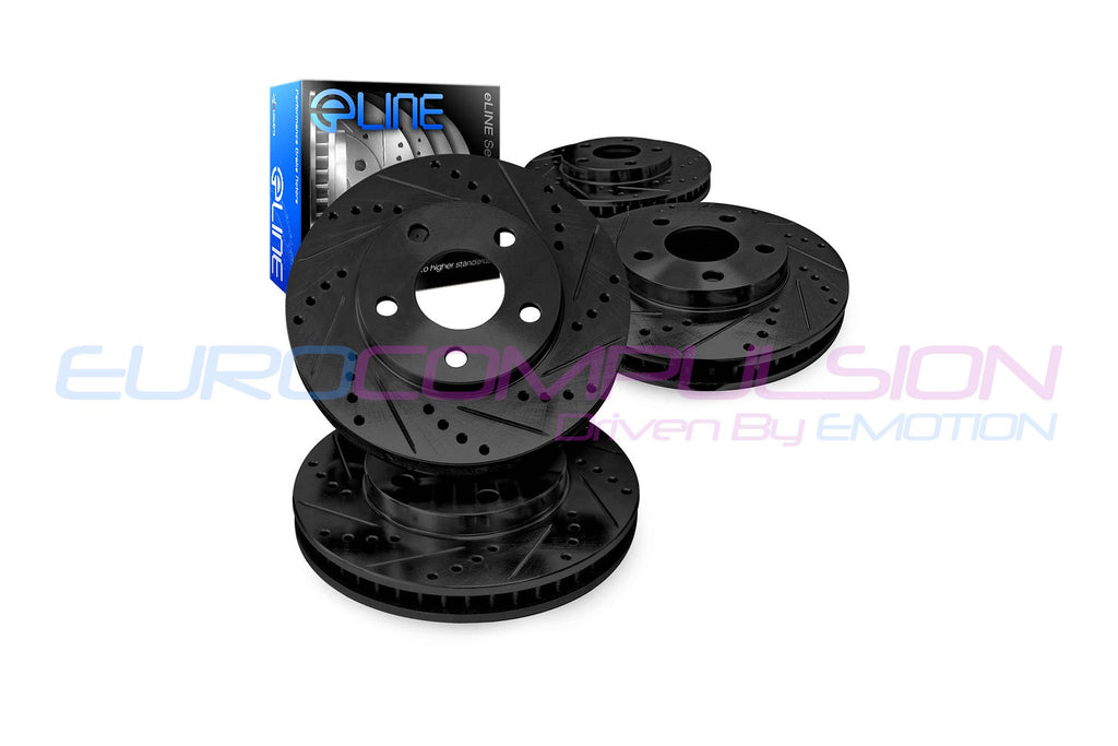 eLine X-DRILLED & SLOTTED BRAKE ROTOR SETS (ALFA ROMEO GIULIA/STELVIO 2.0L)