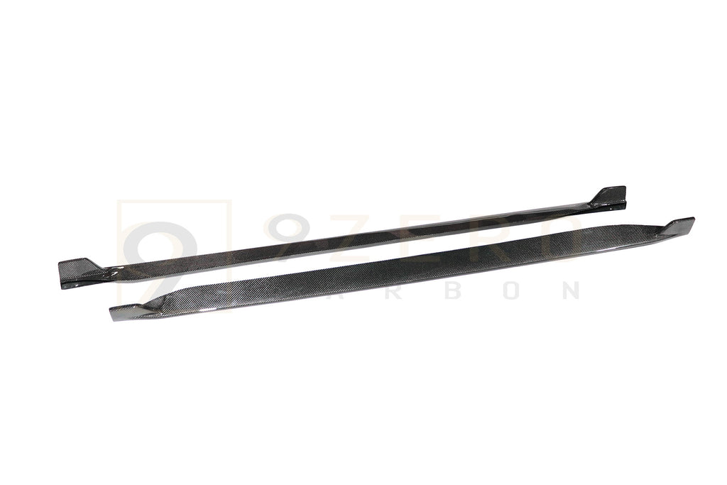 CARBON FIBER SIDE SKIRT EXTENSIONS (FORD MUSTANG ECOBOOST & GT 2018-2023)