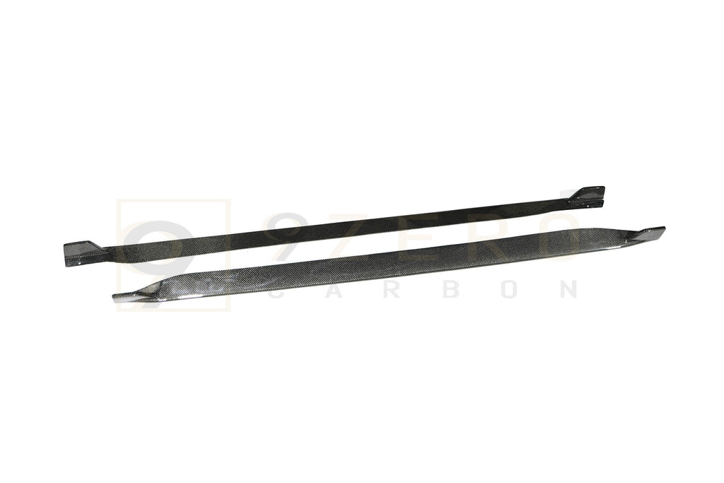 CARBON FIBER SIDE SKIRT EXTENSIONS (FORD MUSTANG ECOBOOST & GT 2018-2023)