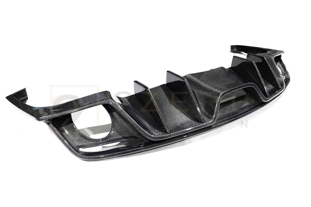 CARBON FIBER REAR DIFFUSER SINGLE EXIT EXHAUST (FORD MUSTANG ECOBOOST & GT 2015-2017)