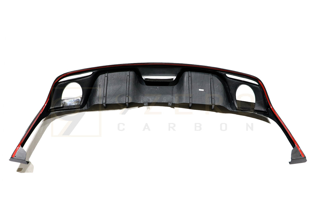 CARBON FIBER REAR DIFFUSER SINGLE EXIT EXHAUST (FORD MUSTANG ECOBOOST & GT 2015-2017)