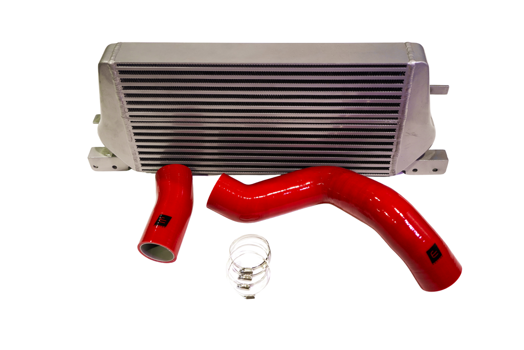 STEPPED CORE ALUMINUM INTERCOOLER CORE UPGRADE WITH INTERCOOLER HOSES (MUSTANG ECOBOOST 2015-2023)