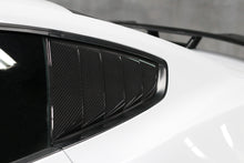 Load image into Gallery viewer, CARBON FIBER REAR SIDE WINDOW VENT LOUVERS (FORD MUSTANG ECOBOOST &amp; GT 2018-2023)