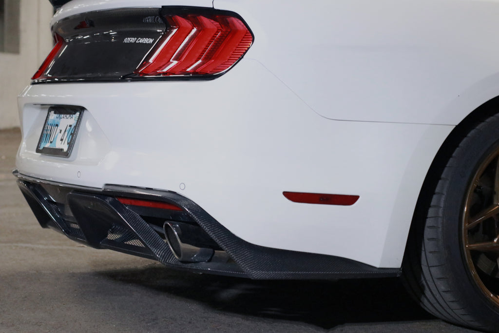 CARBON FIBER REAR DIFFUSER QUAD/DUAL EXIT EXHAUST (FORD MUSTANG ECOBOOST 2018-2023)