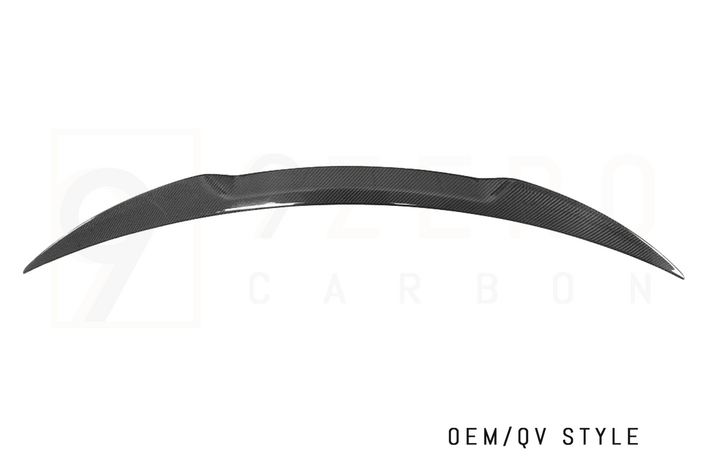 CARBON FIBER REAR SPOILERS (OEM/QV STYLE - SPORTY - DUCKBILL) (ALFA ROMEO GIULIA 2.0L & 2.9L QV)