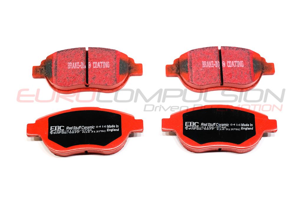 EBC RED BRAKE PADS (FIAT 500 ABARTH/500T) - EUROCOMPULSION
