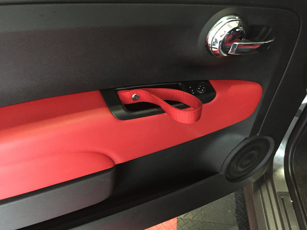 FIAT 500 Door Grab Inserts Cover 2pcs Steel Trim Tuning Sport